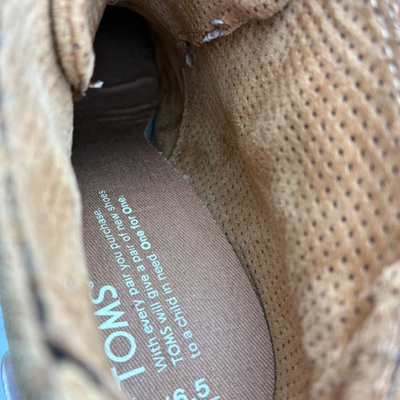 Toms Lunata Boots Lace Up Heeled Ankle Booties Suede Tan 6.5 Neutral Boho - Picture 10 of 13